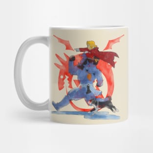 Edward , Aplhonse Elric  and Den  FullMetal Alchemist Mug